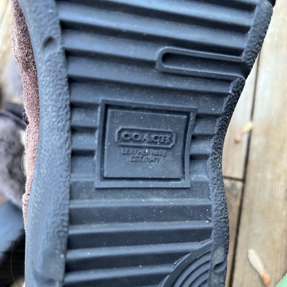 Coach Laurilyn Brown Monogramed Rabbit Fur Lined Winter Boots Size 6 - Picture 10 of 16